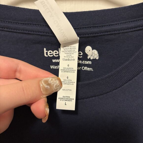 TeeTurtle Long Sleeve Cotton Origami Dinosaur Graphic Tee Size L - Picture 5 of 6